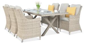 OUTLET 978 Zestaw mebli z technorattanu NAPOLI 6/200 Light Beige