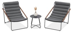 Zestaw mebli tarasowych ART Dark Grey 2+1 - Focus Garden