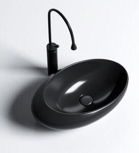 Umywalka nablatowa HYDROSAN EMMA-BL-490 Owalny Czarny