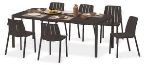 Zestaw mebli na taras TIBERINA BISTROT/TEVERE 147-211 6+1 ANTHRACITE – Nardi