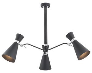 Industrialna lampa sufitowa w czarnym kolorze Lukka 3