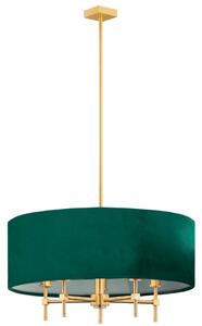 Lampa sufitowa z butelkowo zielonym abażurem Abbano 5
