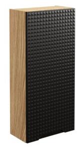 Szafka łazienkowa LUXOR BLACK 83-35-1D 35cm dąb olejowany/czarna