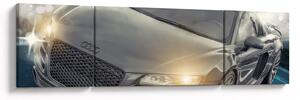 Obraz samochodu Audi - szary (170x50 cm)