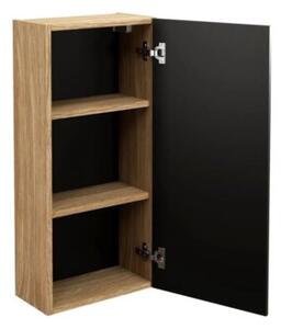Szafka łazienkowa LUXOR BLACK 83-35-1D 35cm dąb olejowany/czarna