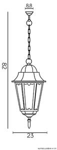 Lampy wiszące zewnętrzne Retro Classic II K 1018/1/DH Su-Ma