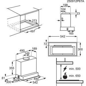 Okap ELECTROLUX LFG815K Czarny 650m3/h 57dB klasa A