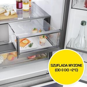 Lodówka HAIER HFR79F19EFGK No Frost Side by Side 190cm Szafirowe szkło