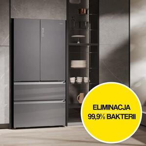 Lodówka HAIER HFR79F19EFGK No Frost Side by Side 190cm Szafirowe szkło