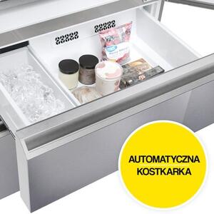 Lodówka HAIER HFR79F19EFGK No Frost Side by Side 190cm Szafirowe szkło