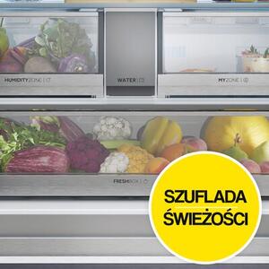 Lodówka HAIER HFR79F19EFGK No Frost Side by Side 190cm Szafirowe szkło