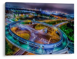 Obraz - nocna panorama miasta (70x50 cm)