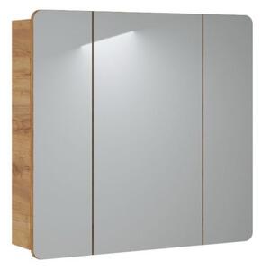 Szafka łazienkowa ARUBA 843 80 cm dąb z lustrem