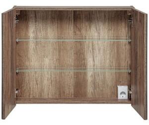 Szafka łazienkowa SANTA FE OAK 80 cm dąb z lustrem