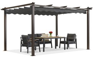 Pergola tarasowa Barbados 3x4 m Garden Point woodlike-antracyt