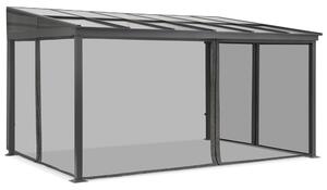 Aluminiowe zadaszenie tarasowe 3 x 6 m Tarragona z moskitierą Garden Point antracyt