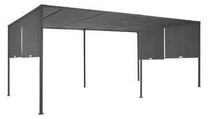 Antracytowa pergola tarasowa Sevilla 3x6m z moskitierą Garden Point