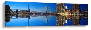 Zdjęcie - Rotterdam nocą (170x50 cm)