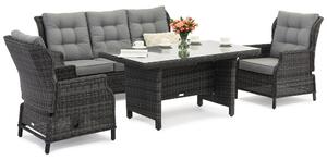 Meble technorattanowe Malaga Apetito 5 antracyt Garden Point