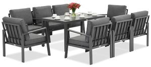 Meble ogrodowe aluminiowe Zakintos Premium 8 antracyt Garden Point