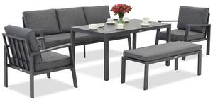 Zestaw aluminiowy Zakintos Apetito 5 z ławką antracyt Garden Point