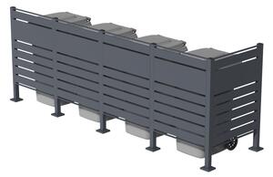 Obudowa na 4 kosze na śmieci 120l lub 240l Halen CoverTech antracyt