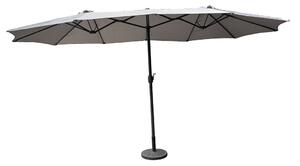 Podwójny parasol ogrodowy Merida 2,7 x 4,5 m szary Garden Point