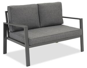 Dwuosobowa sofa z aluminium Zakintos antracyt Garden Point