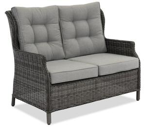 Dwuosobowa sofa z technorattanu Malaga antracyt Garden Point
