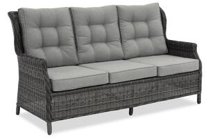 Trzyosobowa sofa z technorattanu Malaga antracyt Garden Point