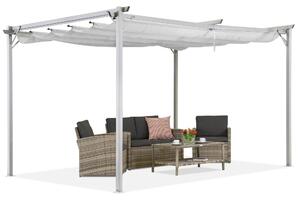 Biała pergola tarasowa La Palma 3x3m Garden Point