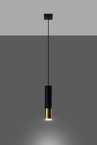 Lampa wisząca LOOPEZ 1 czarny/złoty Sollux Lighting