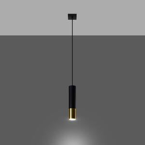 Lampa wisząca LOOPEZ 1 czarny/złoty Sollux Lighting