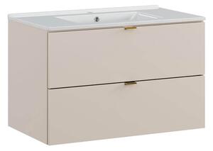 MebleMWM Zestaw meblowy 80cm z umywalką meblową Lava | Kolekcja Dalia Cashmere | Kaszmirowy Mat