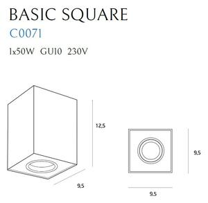 Lampa Sufitowa Basic Square Black C0071 Maxlight