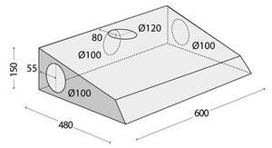 Okap CONCEPT OPP-2060 Srebrny 186m3/h 66dB klasa E