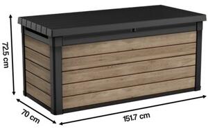 Skrzynia ogrodowa KETER Signature Deco 570L Beżowo-szary