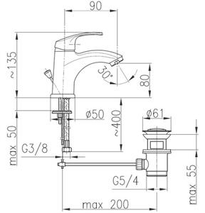 Bateria umywalkowa KFA ARMATURA Krzem 4212-815-00 Chrom