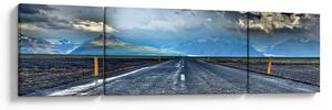 Obraz drogi podczas burzy (170x50 cm)
