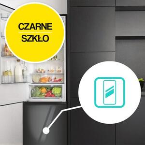 Lodówka HISENSE RB440N4GBE No frost 200.4cm Czarna (szkło) Licowane drzwi Szuflada z niższą temperaturą
