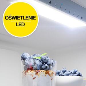 Lodówka HISENSE RB440N4GBE No frost 200.4cm Czarna (szkło) Licowane drzwi Szuflada z niższą temperaturą