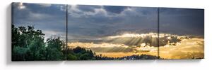 Obraz krajobraz z promieniami (170x50 cm)