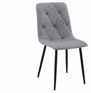 Szare krzesło LIBRA PLATINUM GREY z czarnymi nogami