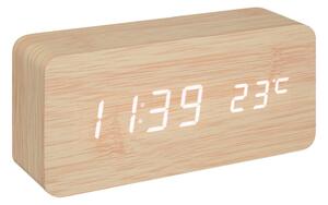 Budzik bez tykania Gamiel, termometr, alarm, 15 x 4 x 7 cm