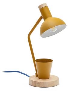 Musztardowa lampa stołowa z metalowym kloszem (wys. 37 cm) Katia – Kave Home