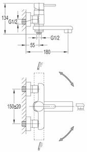 Bateria wannowa natynkowa OMNIRES Darling DA5031