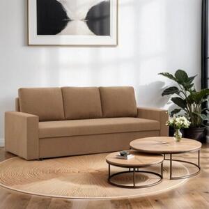 Kanapa 3 osobowa, BLOM, Mikrofaza, 220x92x85 cm, cappuccino | TYLETEGOTU