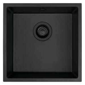 Deante Deante ZQA_N10A - Zlew kuchenny CORDA 44x44 cm granit/czarny DN0043