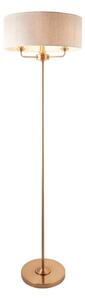 Endon Endon 110724 - Lampa podłogowa HIGHCLERE 1xE14/40W/230V beżowy/mosiądz EN0046
