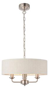 Endon Endon 94361 - Żyrandol na łańcuchu HIGHCLERE 3xE14/40W/230V beżowy/matowy chrom EN0047
